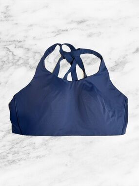 lululemon athletica Navy Crisscross High-Neck Sports Bra